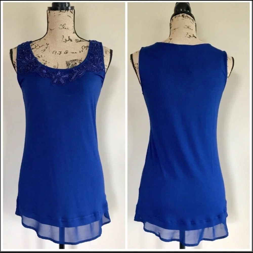 •Joseph A.• bead neckline tank